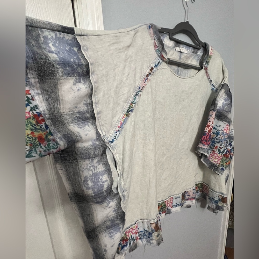 Oli & Hali Washed Multi Print Patchwork Oversized… - image 8